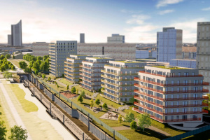 Die geplante Wohnbebauung am Dösner Weg. Visualisierung: BUWOG