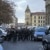 Massive Polizeipräsenz zwischen Simsonplatz und US-Konsulat.