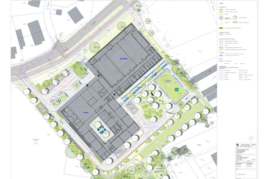 Grundriss des geplanten Schulneubaus.