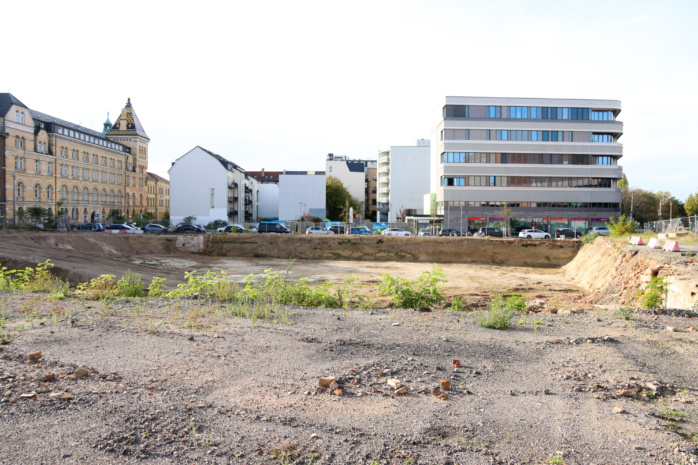 Das Baufeld an der Dimitroffstraße. Foto: Milai Fuchs