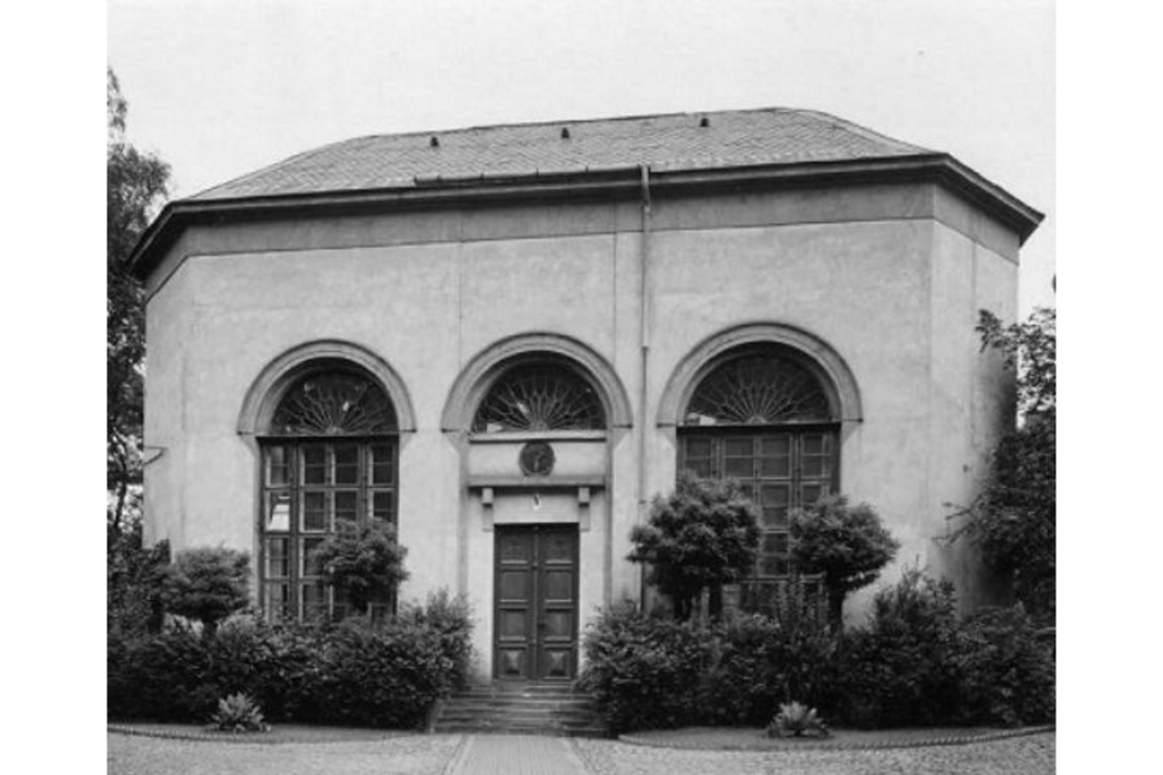 Blick auf die Französisch-reformierte Kirche Magdeburg (vor 16. Januar 1945).