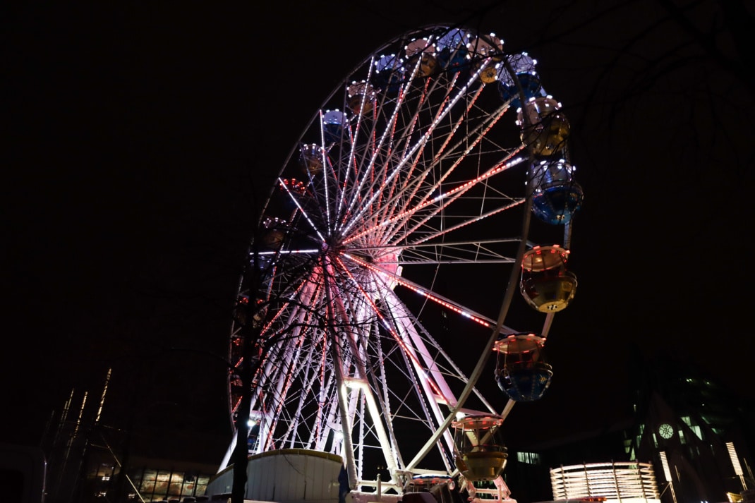 Das Riesenrad auf dem Leipziger Weihnachtsmarkt. Foto: Michael Freitag