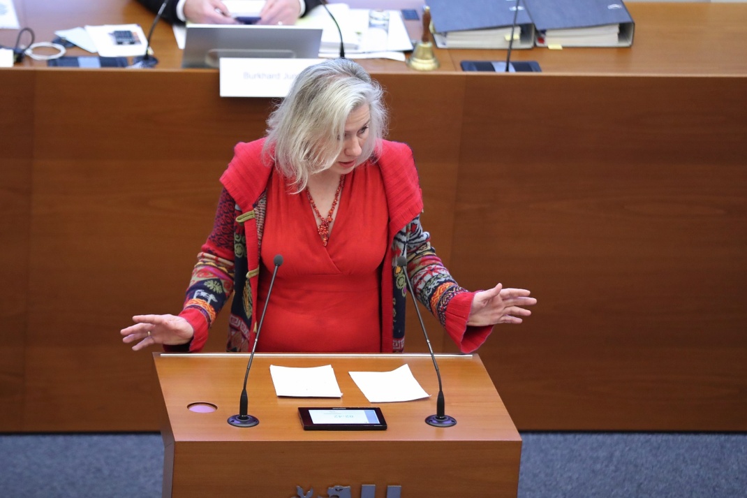 Ratsversammlung Leipzig, Neues Rathaus, am 14.12.22. Im Bild: Katharina Krefft (Bündnis 90/ Die Grünen). Foto: Jan Kaefer