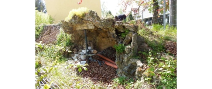 Blick auf die unsanierte Grotte. Foto: privat