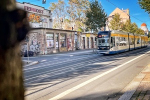 Straßenbahn auf der Karli