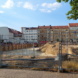 Baustelle der neuen Schwimmhalle am Otto-Runki-Platz.