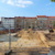 Blick auf Baustelle der Schwimmhalle auf dem Otto-Runki-Platz.