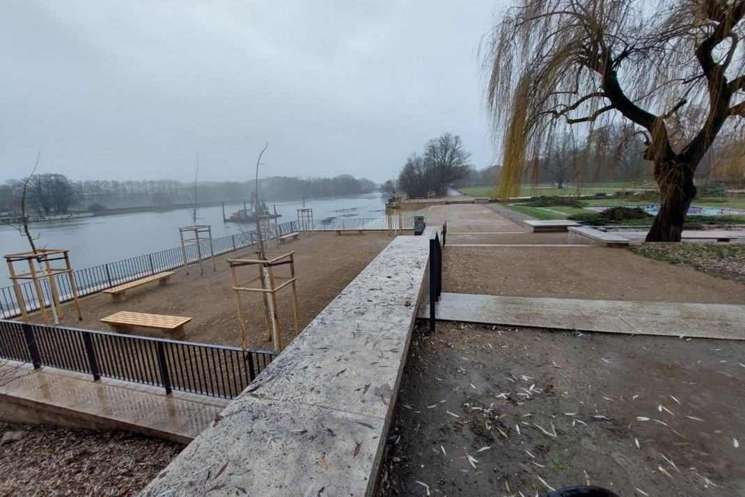 Die sanierten Terrassen des Richard-Wagner-Hains.