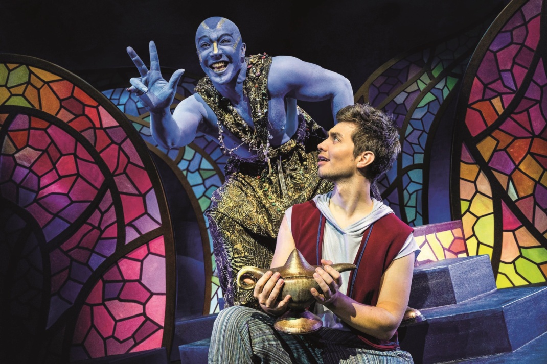 Szene mit Aladin und dem Geist