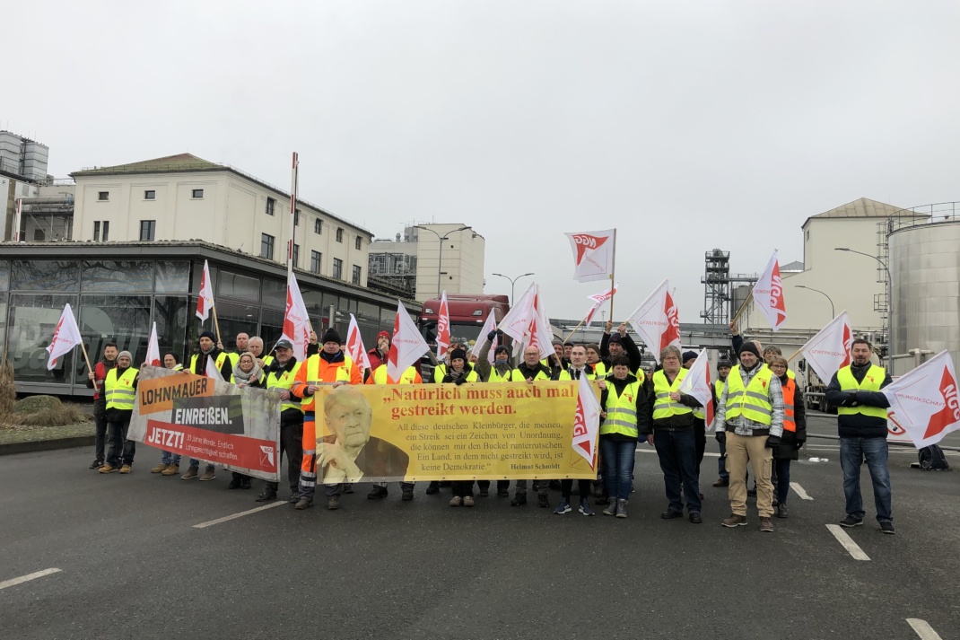 Warnstreik Cargill Riesa. Quelle: NGG