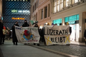 Demo pro Lützerath in Leipzig.