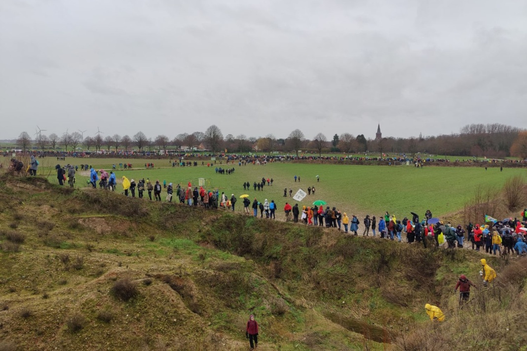 Großdemonstration in Lützerath am 14. Januar 2023. Foto: Tom Richter