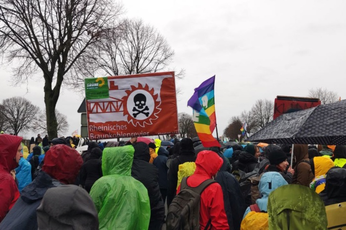 Großdemonstration in Lützerath am 14. Januar 2023. Foto: Steffen Peschel