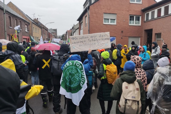 Großdemonstration in Lützerath am 14. Januar 2023. Foto: Steffen Peschel