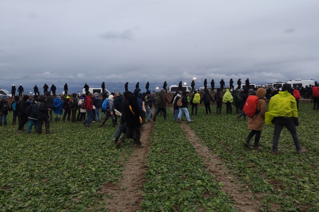 Großdemonstration in Lützerath am 14. Januar 2023. Foto: Steffen Peschel