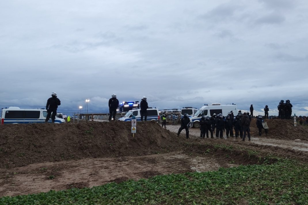 Großdemonstration in Lützerath am 14. Januar 2023. Foto: Steffen Peschel