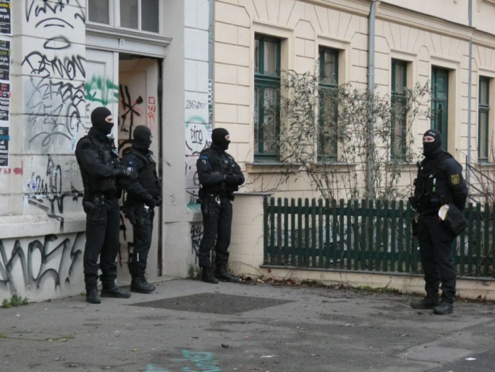 Polizeieinsatz am 12. Januar 2022 in der Brandtstraße. Foto: LZ