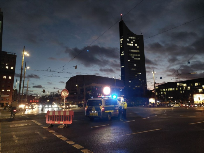 Ring gesperrt für die Regenschirm-Aktion von "Leipzig leuchtet". Foto: LZ