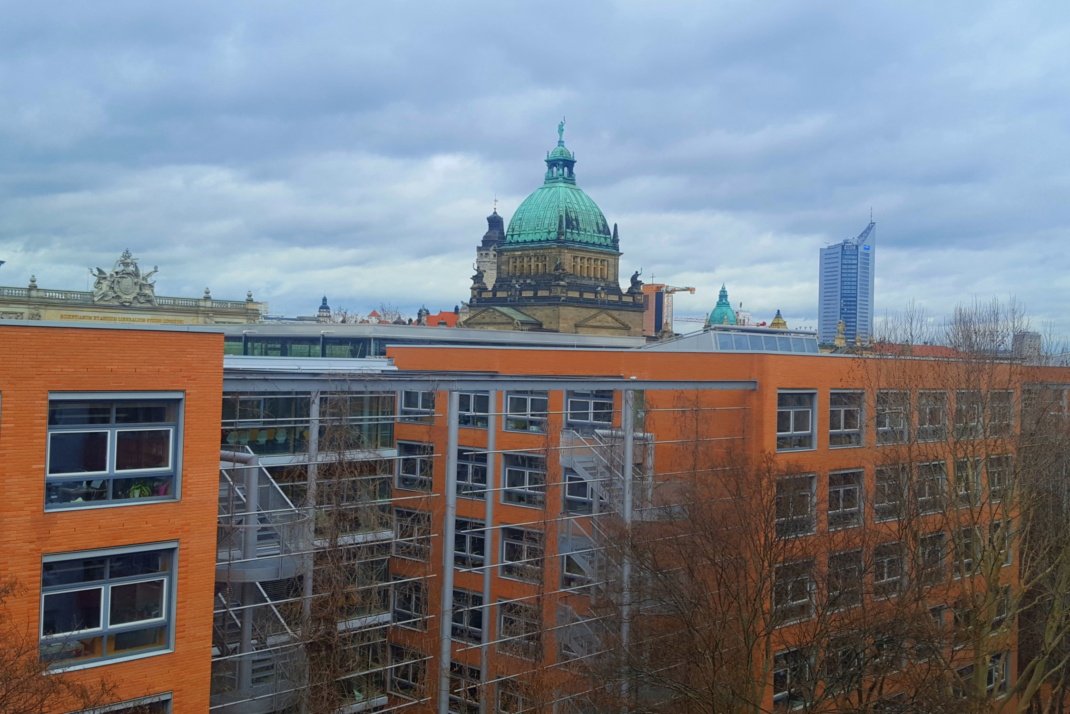 Dächer nahe dem Leipziger Zentrum.