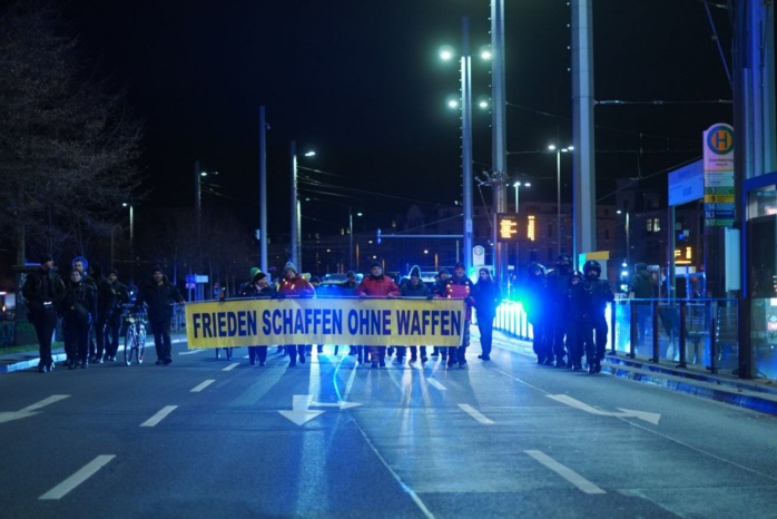 Aufzug auf dem Leipziger Ring. Foto: LZ