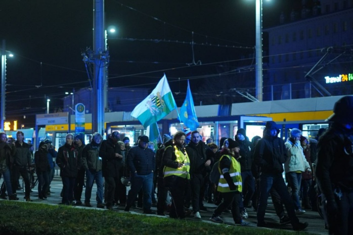 Aufzug auf dem Leipziger Ring. Foto: LZ