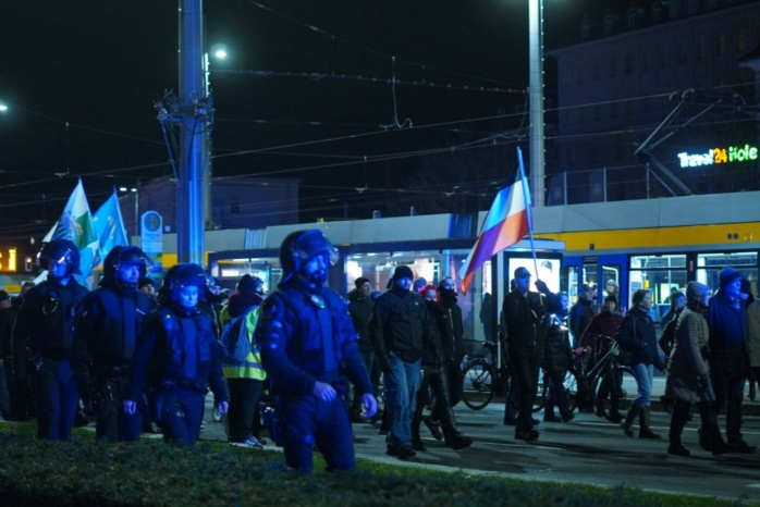 Aufzug auf dem Leipziger Ring. Foto: LZ