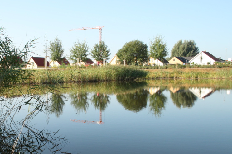 Blick auf Eigenheime in Leipzig-Schönau-