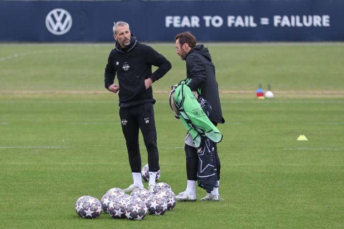 RB-Abschlusstraining am Cottaweg vor dem morgigen Champions-League-Spiel. Foto: Jan Kaefer