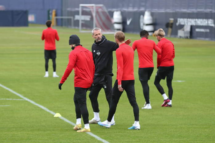 RB-Abschlusstraining am Cottaweg vor dem morgigen Champions-League-Spiel. Foto: Jan Kaefer