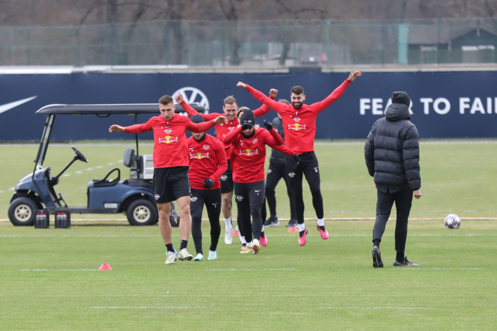 RB-Abschlusstraining am Cottaweg vor dem morgigen Champions-League-Spiel. Foto: Jan Kaefer