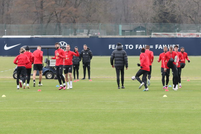 RB-Abschlusstraining am Cottaweg vor dem morgigen Champions-League-Spiel. Foto: Jan Kaefer