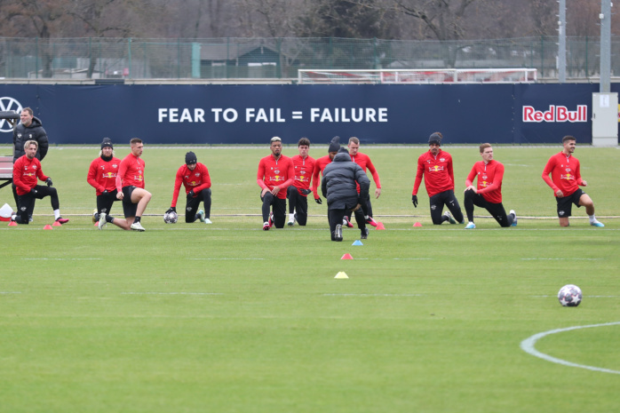 RB-Abschlusstraining am Cottaweg vor dem morgigen Champions-League-Spiel. Foto: Jan Kaefer
