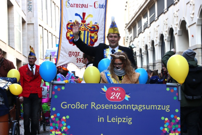 Der 24. "Rosenmontagsumzug" 2023 am 19.02. in Leipzig. Foto: LZ