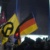 Deutschland-Flagge und Fahne der Identitären Bewegung in Schwarz-Gelb