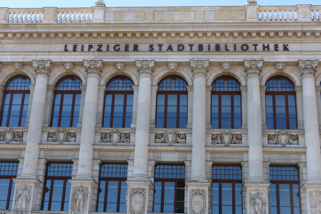 Hausfassade der Leipziger Stadtbibliothek.