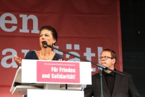 Aufnahme der linken Politikerin Sahra Wagenknecht.