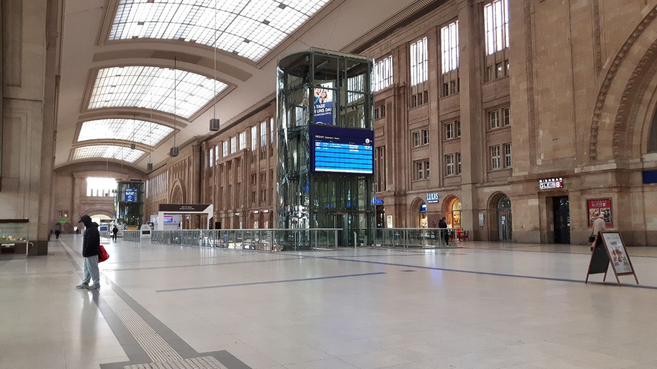 Bahnhofshalle Leipzig.