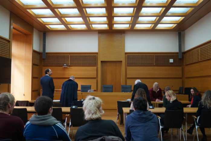 Im Verhandlungssaal des Bundesverwaltungsgerichts Leipzig. Foto: Yaro Allisat