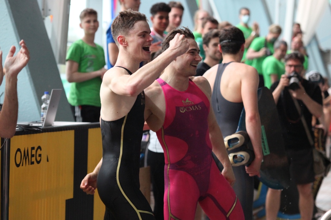Justus Mörstedt und Max Poschart beim Weltcup Leipzig 2022. Foto: SC DHfK Leipzig