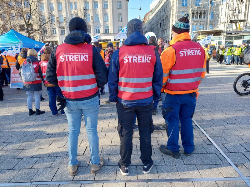 Streik in Leipzig.