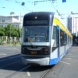 Tram der LVB am Augustusplatz.
