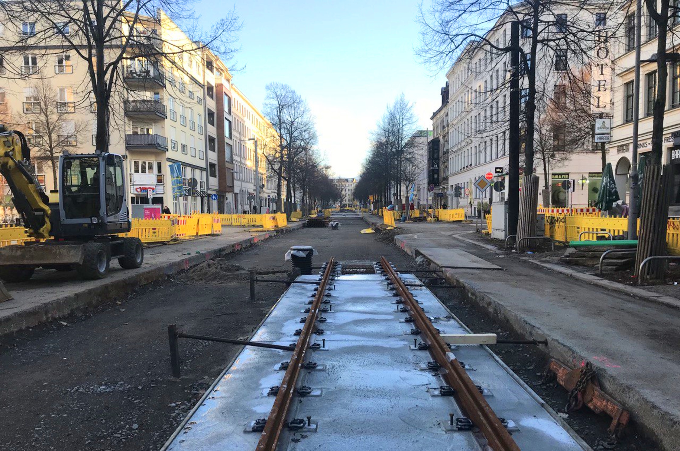Aktueller Baustand in der Waldstraße. Foto: Petra Dobschütz