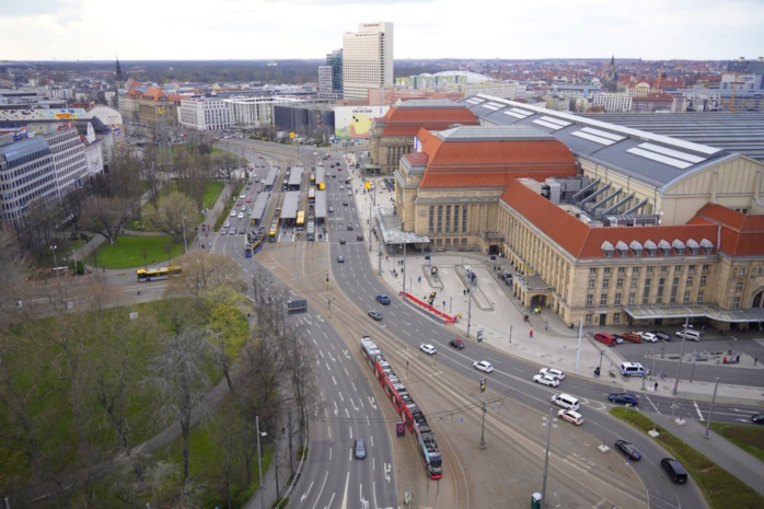 Hauptbahnhof von oben.