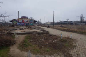 Blick zum ehemaligen Güterbahnhof Plagwitz.