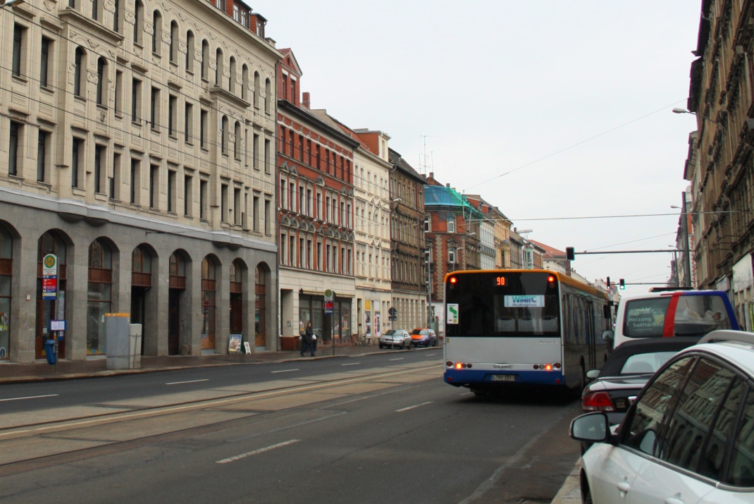 Blick auf Georg-Schumann-Straße-