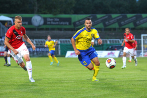 Djamal Ziane stürmte auch schon 2015 beim Pokalduell gegen Zwickau für den 1. FC Lok. Foto: Jan Kaefer (Archiv)