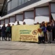 Solidarische Kundgebung an der Moritzbastei für Klimaaktivist*innen, die von DHL verklagt wurden.