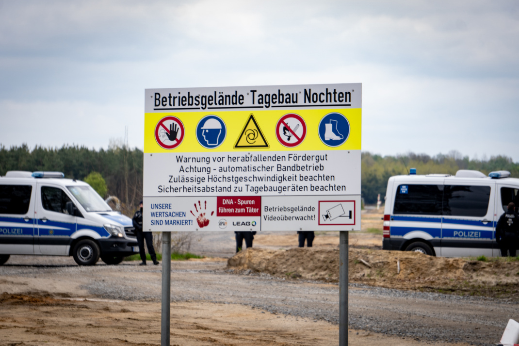 Klimaprotest in der Lausitz.