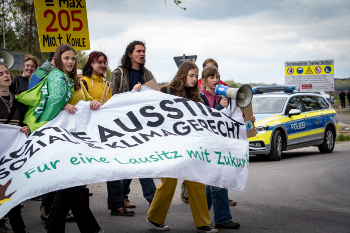 Klimaprotest in der Lausitz.