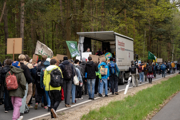 Klimaprotest in der Lausitz.